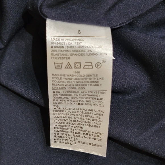 Banana Republic Double Weave Slit Mini Skirt Size 6 Blue 526705 NWOT NEW $80 - Picture 6 of 8